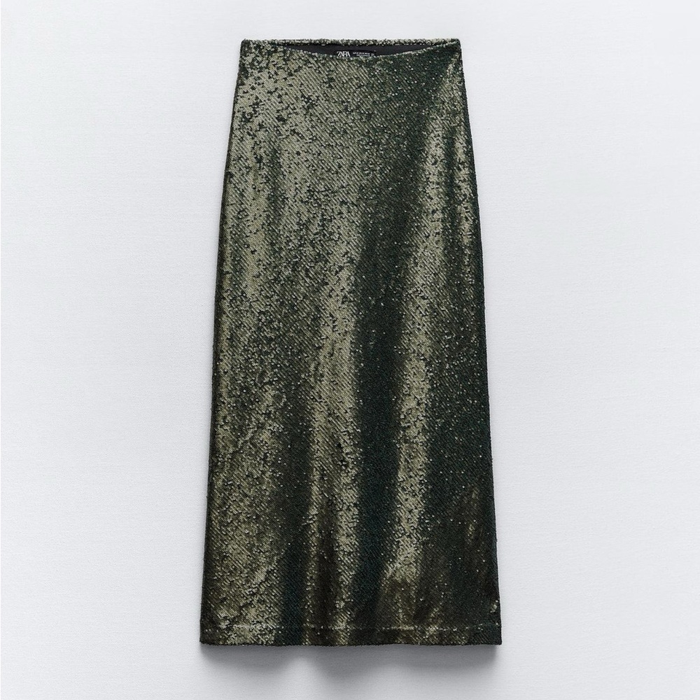 Zara Sequin Midi Skirt